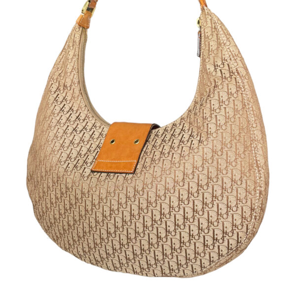 Dior Monogram Street Chic Half Moon Shoulder Bag in Beige / Tan - Image 4