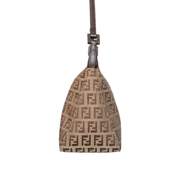 Fendi Monogram Shoulder Baguette Bag in Beige / Brown - Image 3