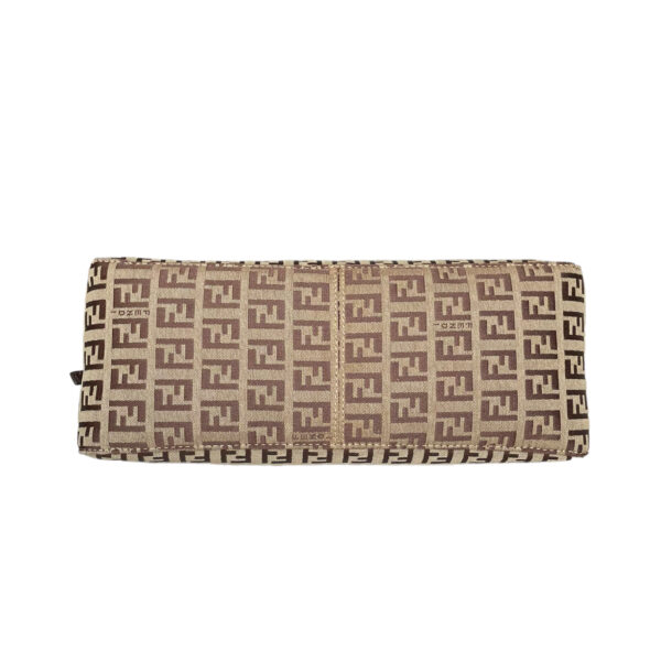 Fendi Monogram Shoulder Baguette Bag in Beige / Brown - Image 5