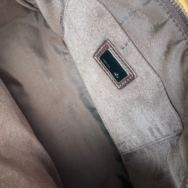 Fendi Monogram Shoulder Baguette Bag in Beige / Brown - Image 6