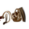 D&G Logo Wraparound Oversized Sunglasses in Gold / Brown - Image 3