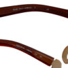 D&G Logo Wraparound Oversized Sunglasses in Gold / Brown - Image 5