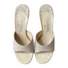 Chanel Logo Travel Heels in Beige UK 4 - Image 3