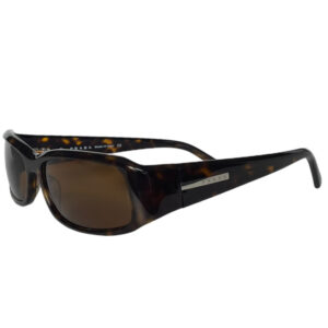 Vintage Prada Logo Tortoiseshell Sunglasses in Brown / Silver | NITRYL