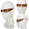Prada Logo Wraparound Sunglasses in Beige / Tan - Image 3