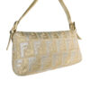 Fendi Monogram Metallic Glitter Shoulder Baguette Bag in Gold / Silver - Image 3