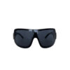 Chanel Diamante Logo Oversized Ski Sunglasses in Black / Silver - Image 2