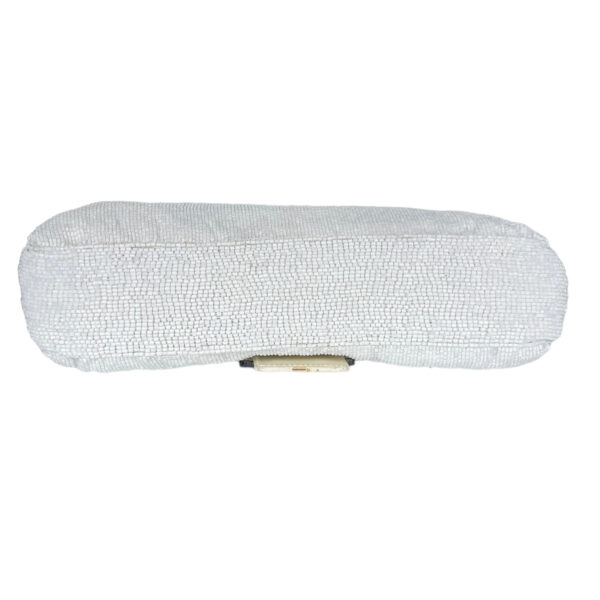Fendi Beaded Shoulder Baguette Bag in White / Cream - Image 5