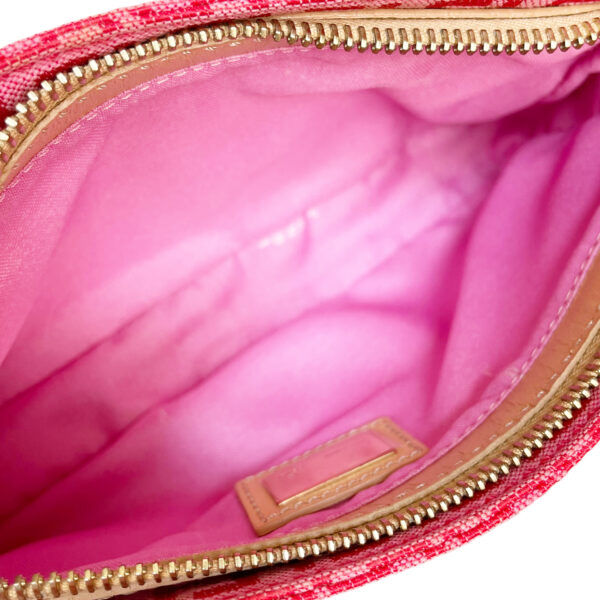 Fendi Monogram Mini Shoulder Baguette in Hot Pink / Red - Image 6