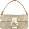 Vintage Fendi Monogram Metallic Shoulder Baguette Bag in Silver / Gold | NITRYL