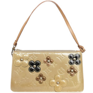 Vintage Louis Vuitton Monogram Vernis Flower Shoulder Bag in Beige | NITRYL