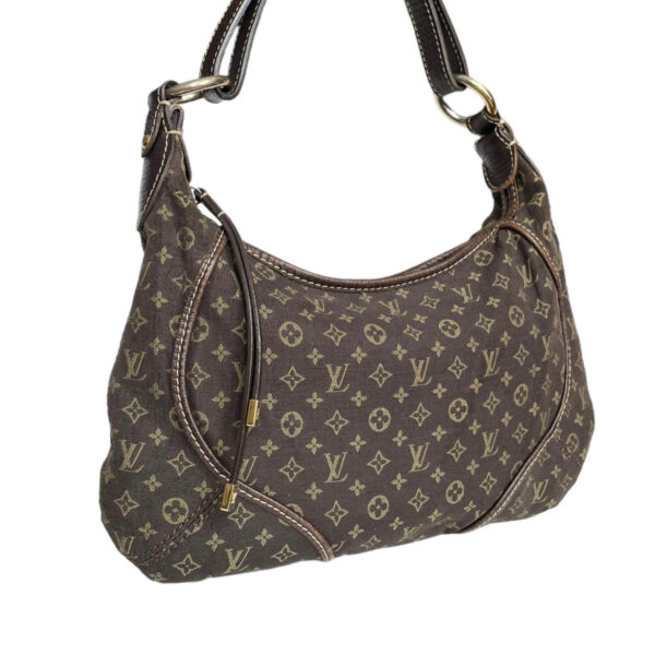 Louis Vuitton Monogram Denim Shoulder Bag in Brown / Gold - Image 2