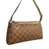 Gucci Monogram Satin Mini Shoulder Bag in Brown / Gold - Image 2