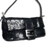 Fendi Sequin Shoulder Baguette Bag in Black / Silver - Image 2