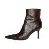 Chanel Mesh Logo Heeled Boots in Brown / Gold UK 5 - Image 3