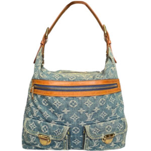 Vintage Louis Vuitton Monogram Denim Shoulder Bag in Blue | NITRYL