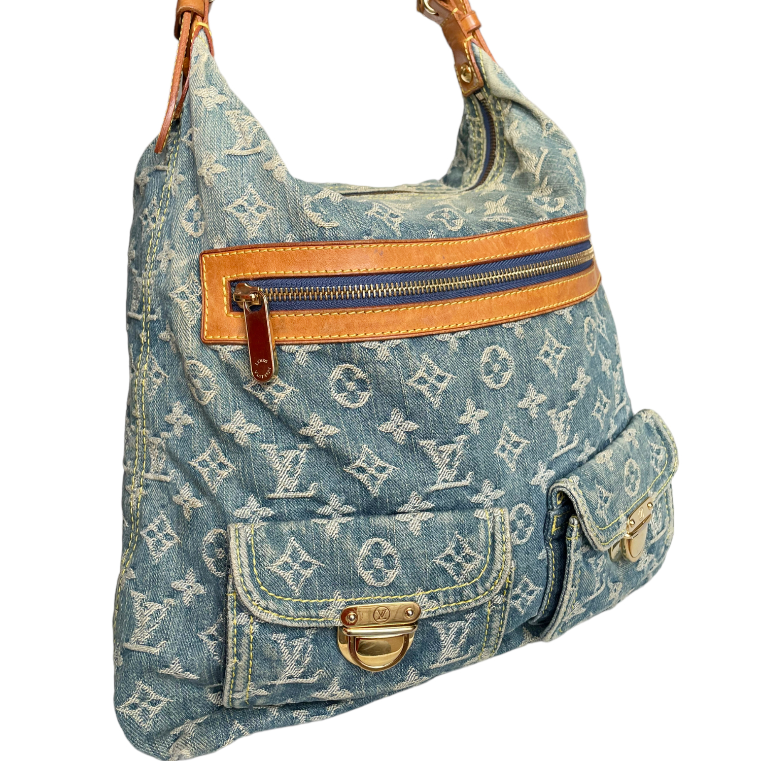 Baggy handbag Louis Vuitton Blue in Denim - Jeans - 32489187