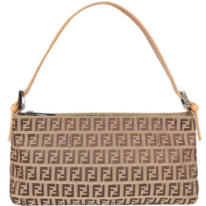 Vintage Fendi Monogram Shoulder Bag in Beige / Tan | NITRYL