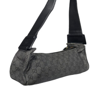 Gucci, Bags, Gucci Vintage Black Gg Monogram Shoulder Bag