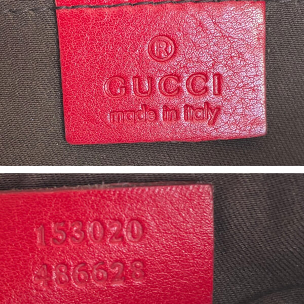 Gucci Monogram Heart Chain Mini Shoulder Bag in Red / Gold - Image 7
