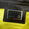 Fendi Beaded Shoulder Baguette Bag in Black with Crystal Encrusted Clasp and Exotic Leather Detailing - Image 8