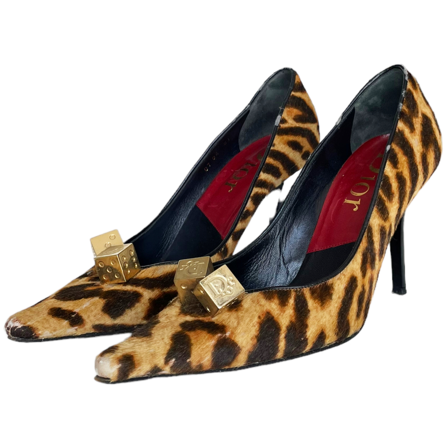 Gold and Black Leopard Platform Ladies High Heels - Crystal Couture