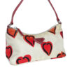 Prada Heart Print Mini Shoulder Bag in Cream / Red - Image 2