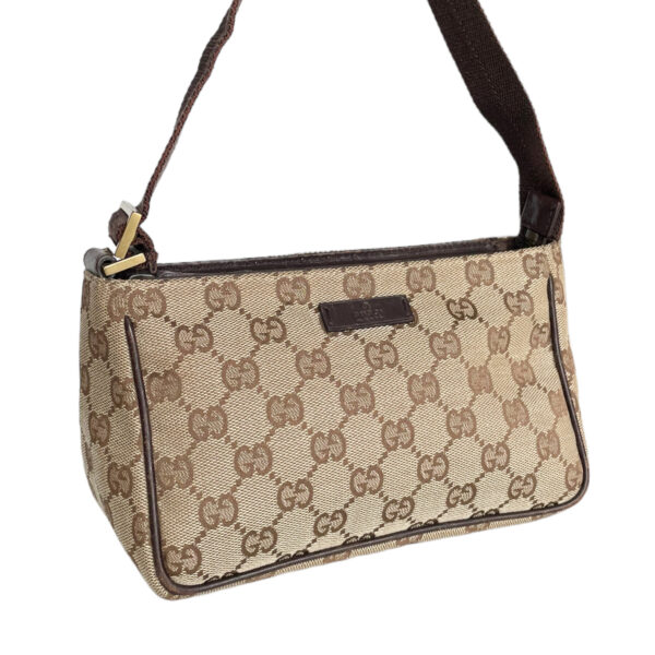 Gucci Monogram Mini Shoulder Bag in Beige / Brown - Image 2