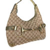 Gucci Monogram Horsebit Shoulder Bag in Beige / Gold - Image 2