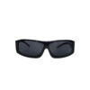 Chanel Logo Wraparound Sunglasses in Black / Silver - Image 2