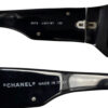 Chanel Logo Wraparound Sunglasses in Black / Silver - Image 3