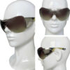 Dior Diorito Oversized Wraparound Sunglasses in Silver / Beige - Image 4
