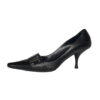 Dior Buckle Logo Heels in Black / Silver UK 4 - Image 3