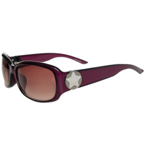 Vintage Dior Star Pearl Logo Sunglasses in Maroon / Silver | NITRYL