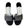 Chanel Spellout Logo Heels in Black / White UK 5 - Image 2