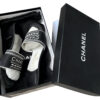 Chanel Spellout Logo Heels in Black / White UK 5 - Image 5