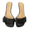 Chanel Bow Logo Denim Heels in Black UK 4 - Image 2