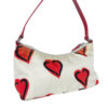 Prada Heart Print Mini Shoulder Bag in Cream / Red - Image 5