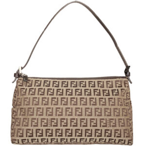 Vintage Fendi Monogram Shoulder Bag in Beige / Brown | NITRYL