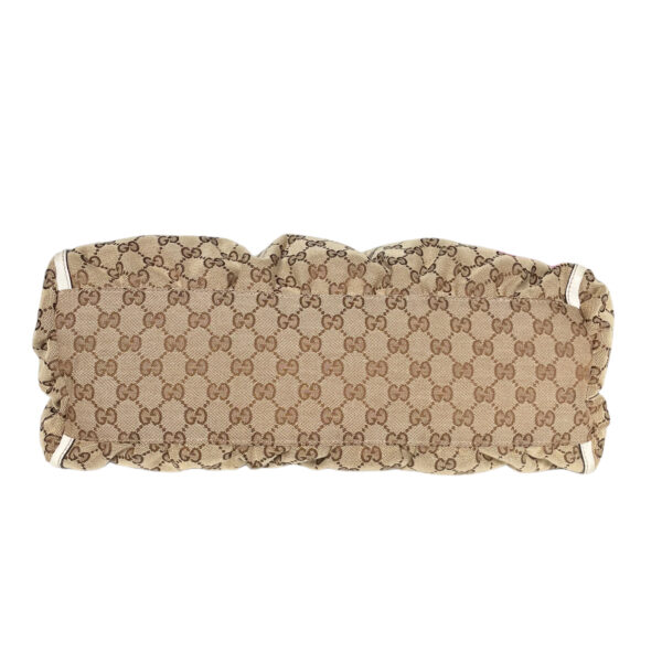 Gucci Monogram Hobo Shoulder Bag in Beige / White / Gold - Image 5