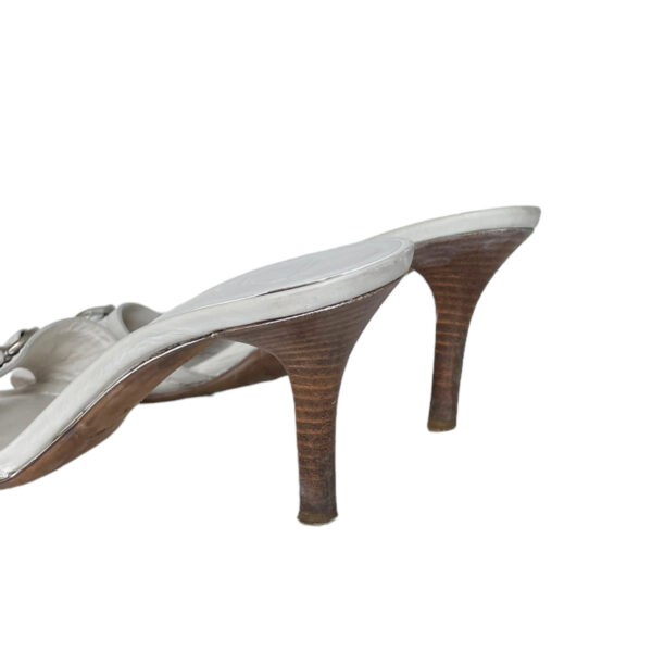 Dior Logo Heels in White / Silver UK 4.5 - Image 4