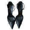 Gucci Monogram Bow Heels in Black / Gold UK 4 - Image 2