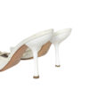Dior Bondage Logo Mule Heels in White / Silver UK 6.5 - Image 4