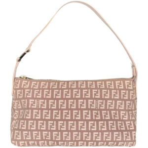 Vintage Fendi Monogram Shoulder Bag in Dusty Pink | NITRYL