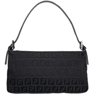 Vintage Fendi Monogram Mini Shoulder Bag in Black | NITRYL