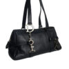 Dior Leather Shoulder Bag in Black with Silver Spellout Strap - Image 2