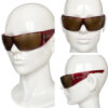 Dior Star Logo Wraparound Sunglasses in Red / Silver - Image 4