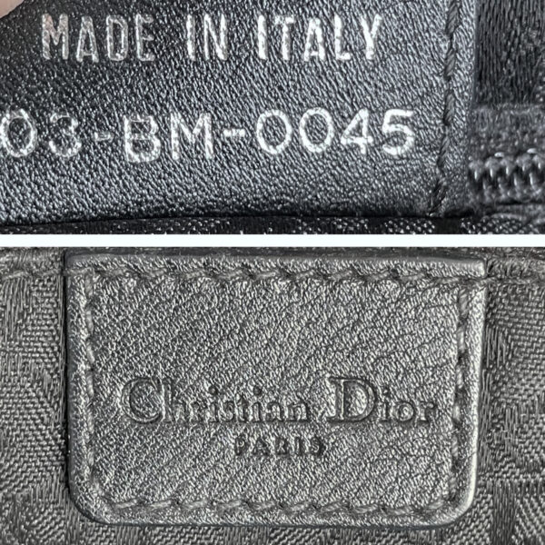 Dior Leather Shoulder Bag in Black with Silver Spellout Strap - Image 7