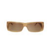 Prada Logo Wraparound Sunglasses in Beige - Image 2