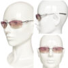 Gucci Rimless Diamante Logo Sunglasses in Purple / Pink - Image 4